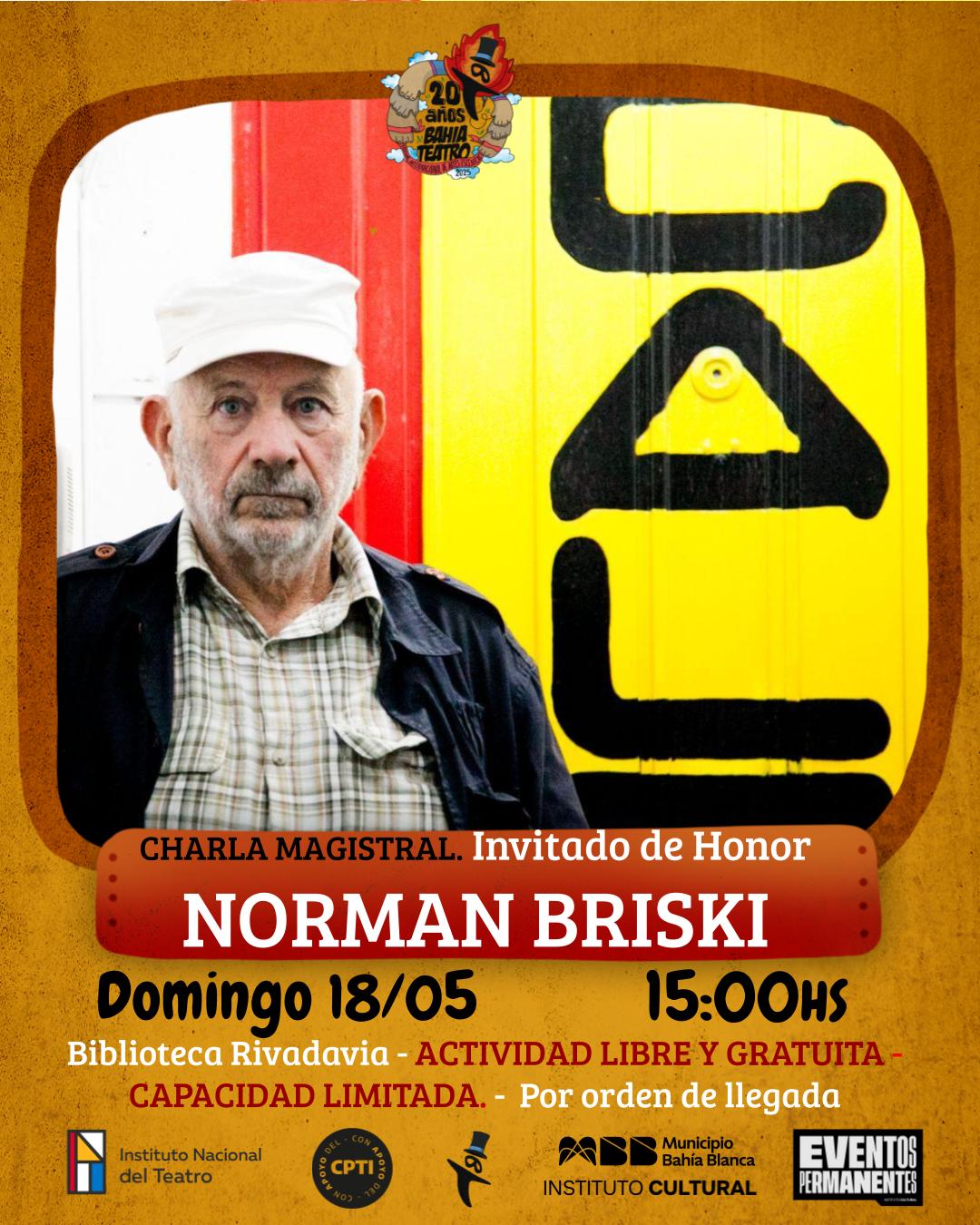 CHARLA MAGISTRAL CON EL MAESTRO NORMAN BRISKI