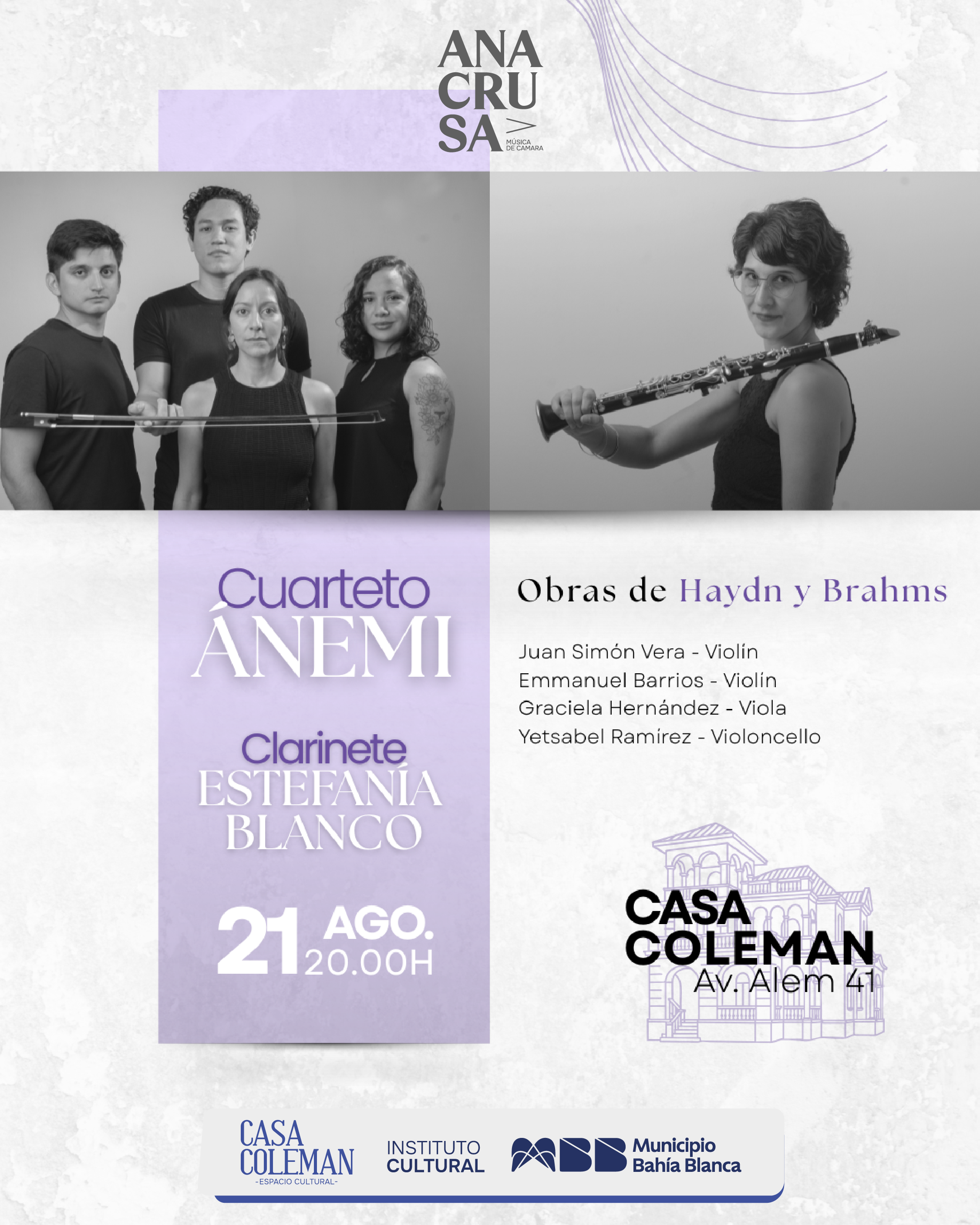Cuarteto Ánemi – Estefania Blanco (clarinete)